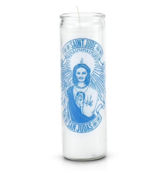 Saint Jude (San Judas) Candle, 7 Day, White-Psychic Conjure