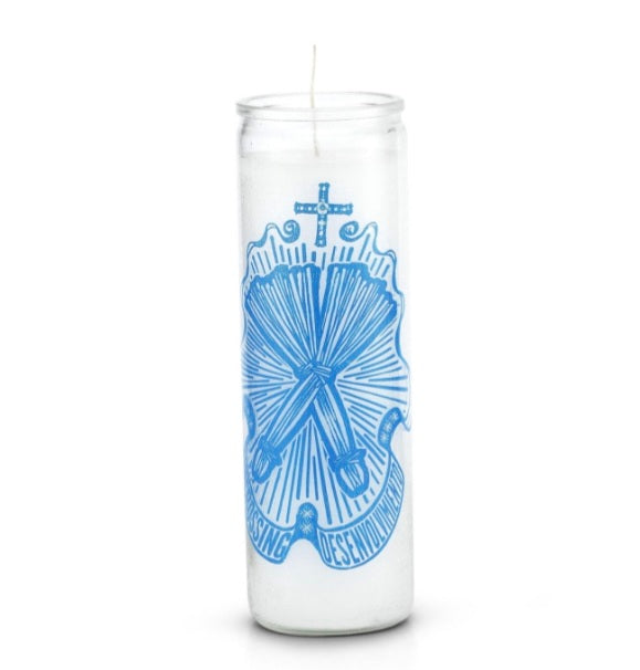 Uncrossing 7 Day 1 Color Prayer Candle White-Psychic Conjure